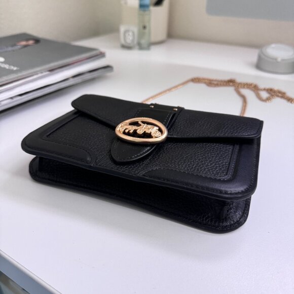 Coach 6925 Georgie Crossbody With Rivets IN BLACK - Picture 4 of 6